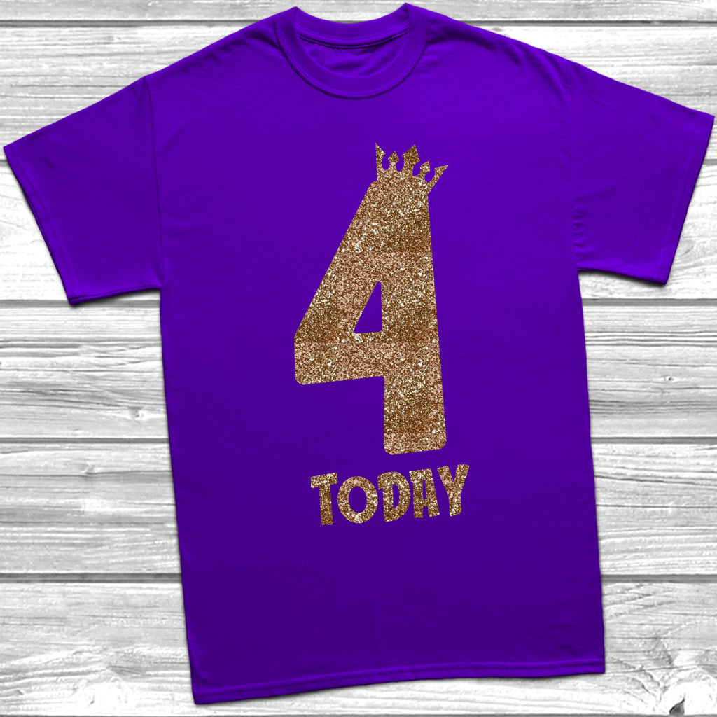 Get trendy with Glitter Four Today T-Shirt -  available at DizzyKitten. Grab yours for £9.45 today!