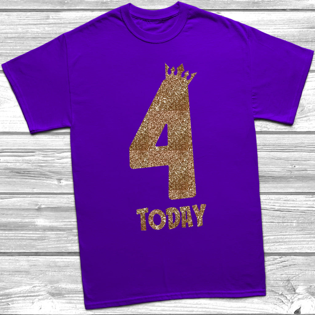 Get trendy with Glitter Four Today T-Shirt -  available at DizzyKitten. Grab yours for £8.95 today!