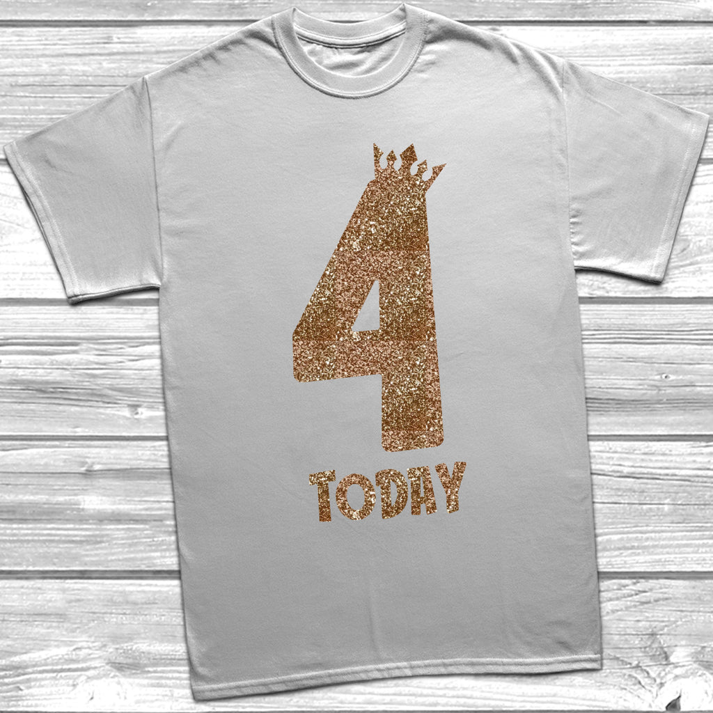 Get trendy with Glitter Four Today T-Shirt -  available at DizzyKitten. Grab yours for £9.45 today!