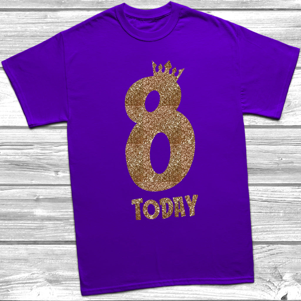 Get trendy with Glitter Eight Today T-Shirt -  available at DizzyKitten. Grab yours for £8.95 today!