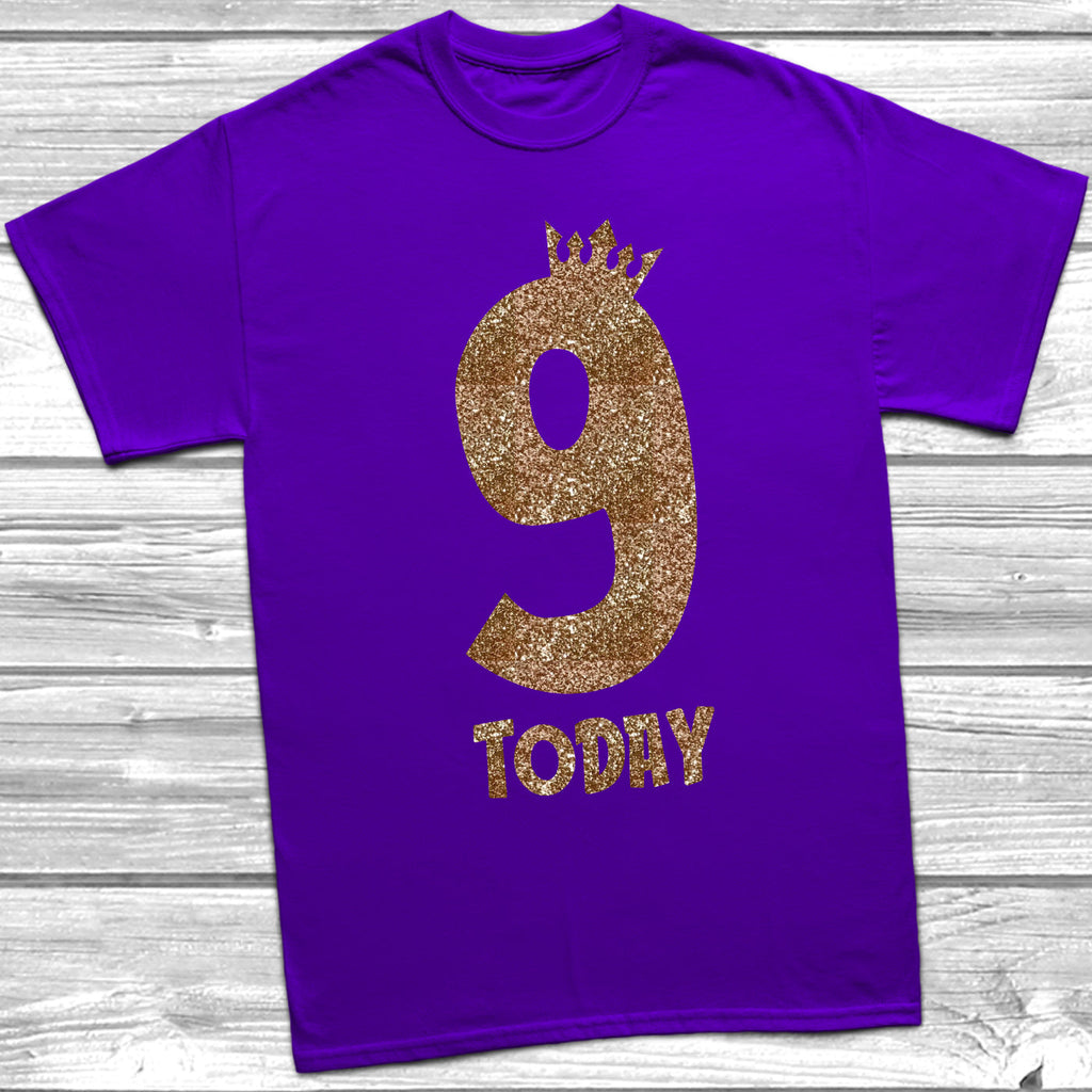 Get trendy with Glitter Nine Today T-Shirt -  available at DizzyKitten. Grab yours for £9.45 today!
