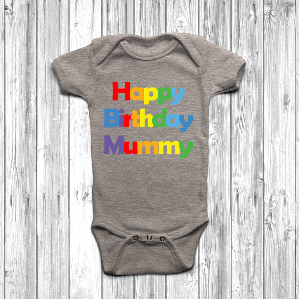 Get trendy with Happy Birthday Mummy Baby Grow - Baby Grow available at DizzyKitten. Grab yours for £10.45 today!