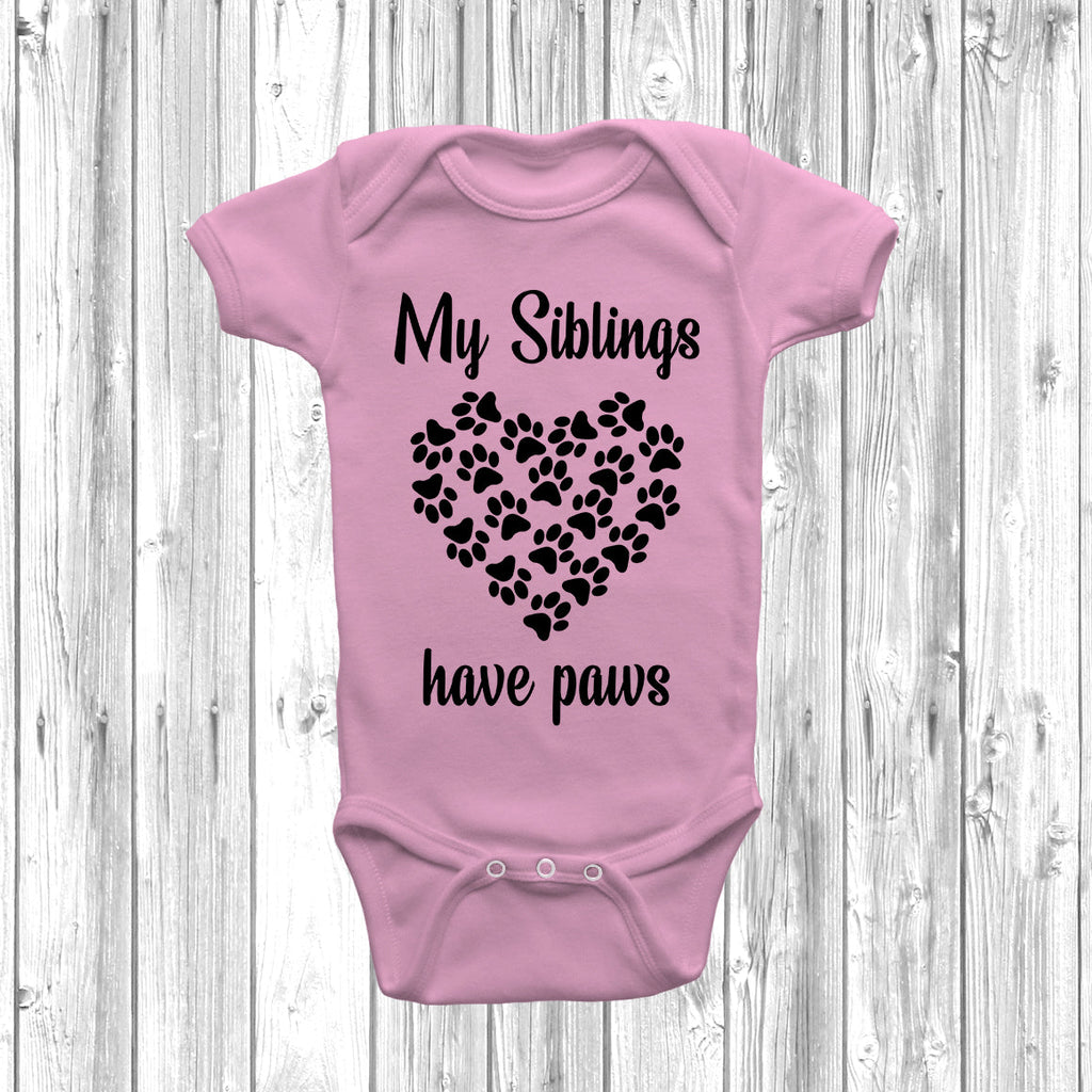 Get trendy with My Big Siblings Have Paws Hearts Baby Grow - Baby Grow available at DizzyKitten. Grab yours for £8.99 today!
