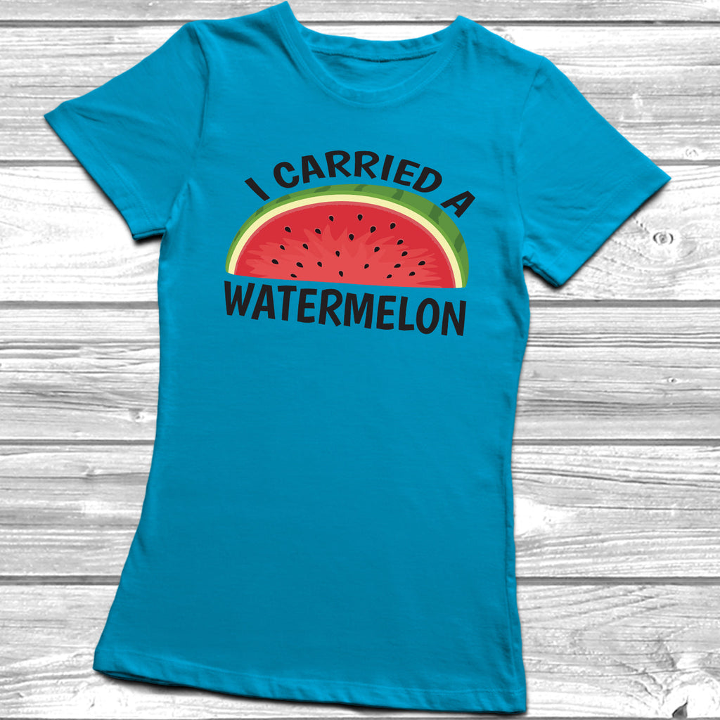 Get trendy with I Carried A Watermelon T-Shirt - T-Shirt available at DizzyKitten. Grab yours for £8.99 today!