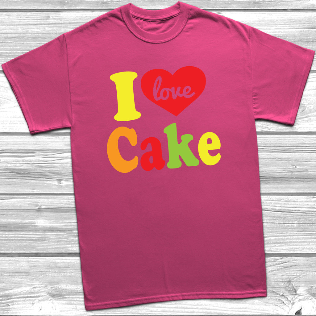 Get trendy with I Love Cake T-Shirt - T-Shirt available at DizzyKitten. Grab yours for £9.99 today!