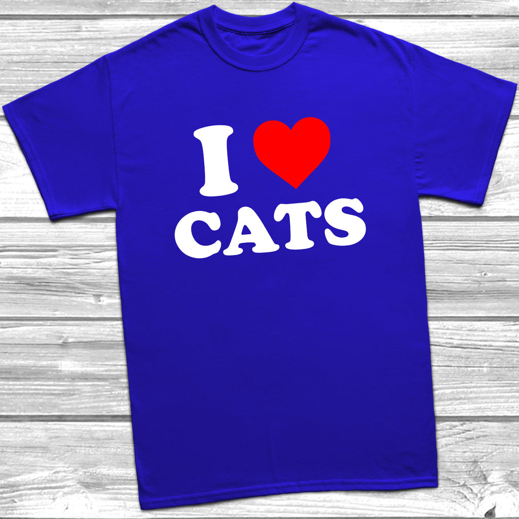 Get trendy with I Love Cats T-Shirt - T-Shirt available at DizzyKitten. Grab yours for £8.99 today!