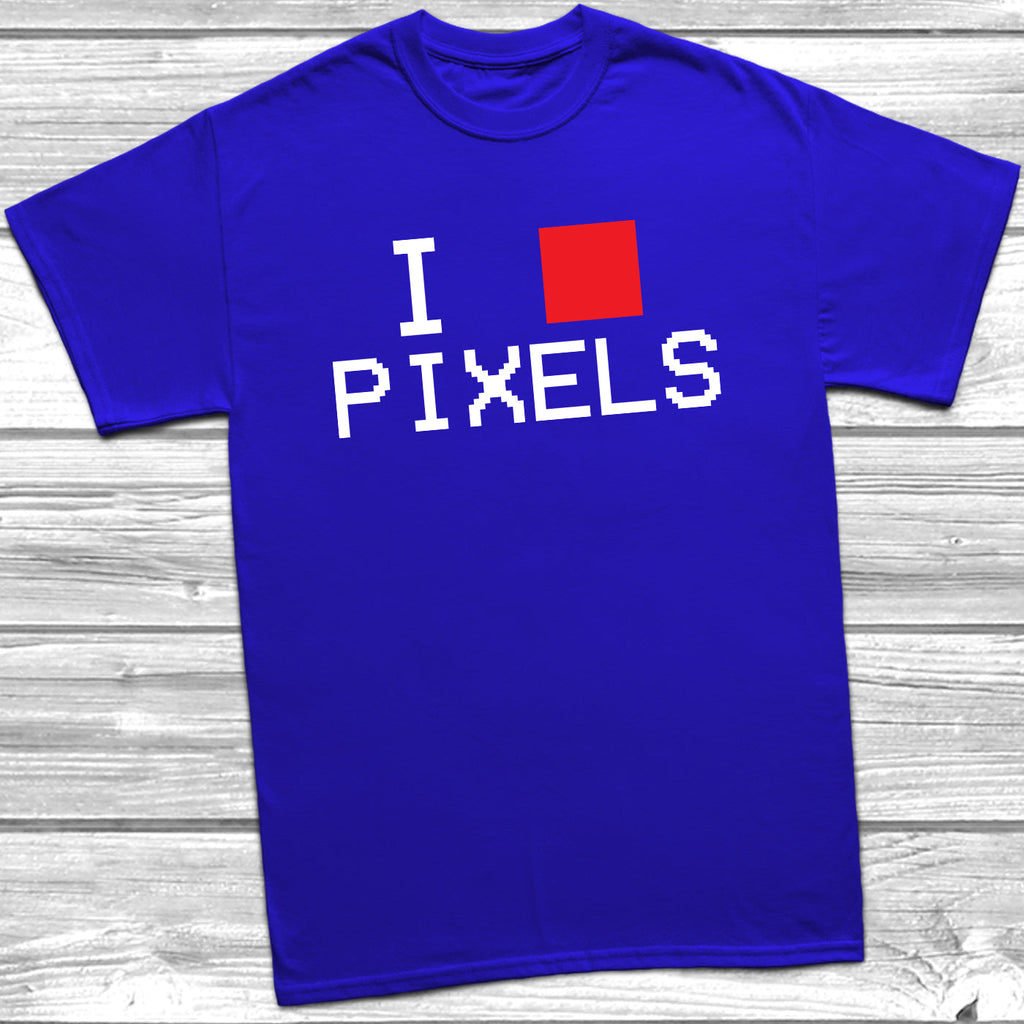 Get trendy with I Love Pixels T-Shirt - T-Shirt available at DizzyKitten. Grab yours for £8.99 today!