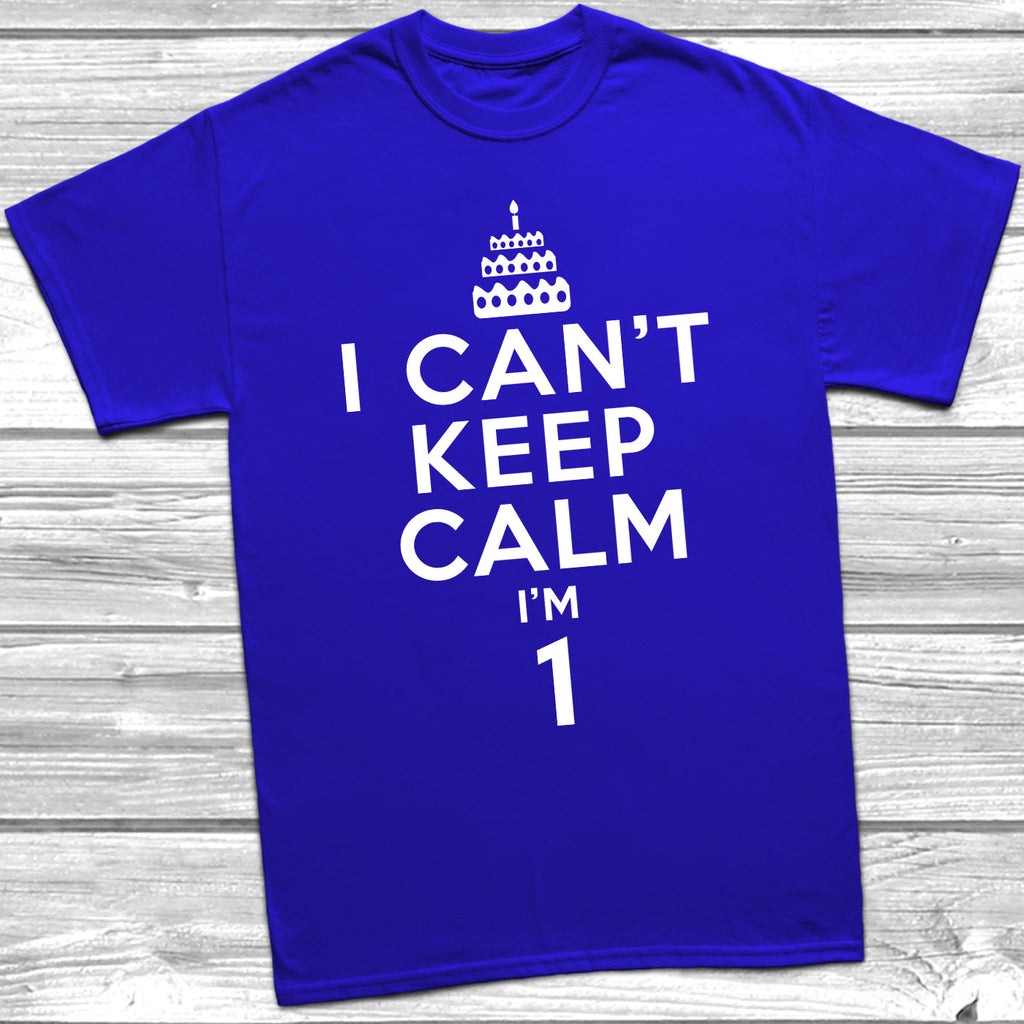 Get trendy with I Can't Keep Calm I'm 1 T-Shirt - T-Shirt available at DizzyKitten. Grab yours for £8.95 today!