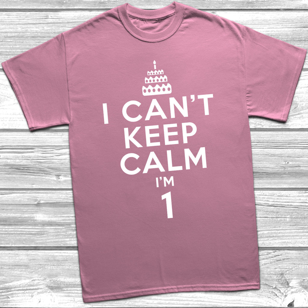 Get trendy with I Can't Keep Calm I'm 1 T-Shirt - T-Shirt available at DizzyKitten. Grab yours for £8.95 today!