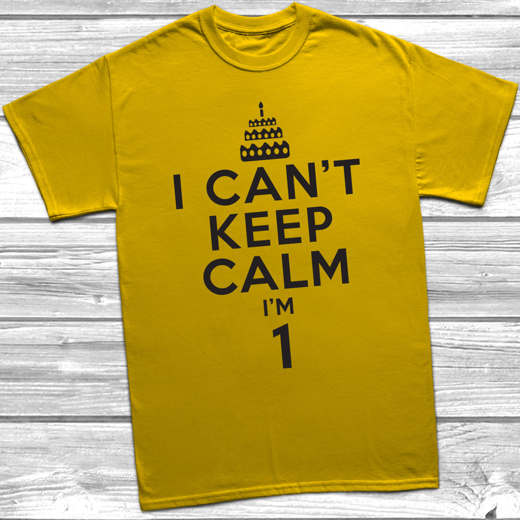 Get trendy with I Can't Keep Calm I'm 1 T-Shirt - T-Shirt available at DizzyKitten. Grab yours for £8.95 today!