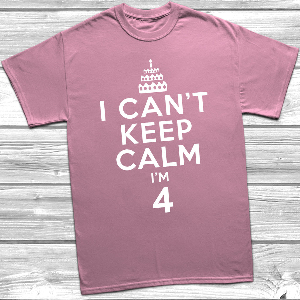 Get trendy with I Can't Keep Calm I'm 4 T-Shirt - T-Shirt available at DizzyKitten. Grab yours for £9.45 today!