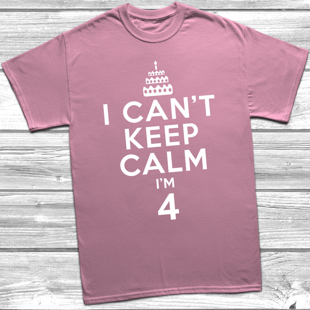 Get trendy with I Can't Keep Calm I'm 4 T-Shirt - T-Shirt available at DizzyKitten. Grab yours for £8.95 today!