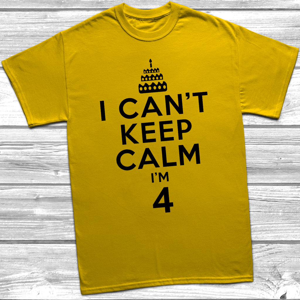 Get trendy with I Can't Keep Calm I'm 4 T-Shirt - T-Shirt available at DizzyKitten. Grab yours for £8.95 today!