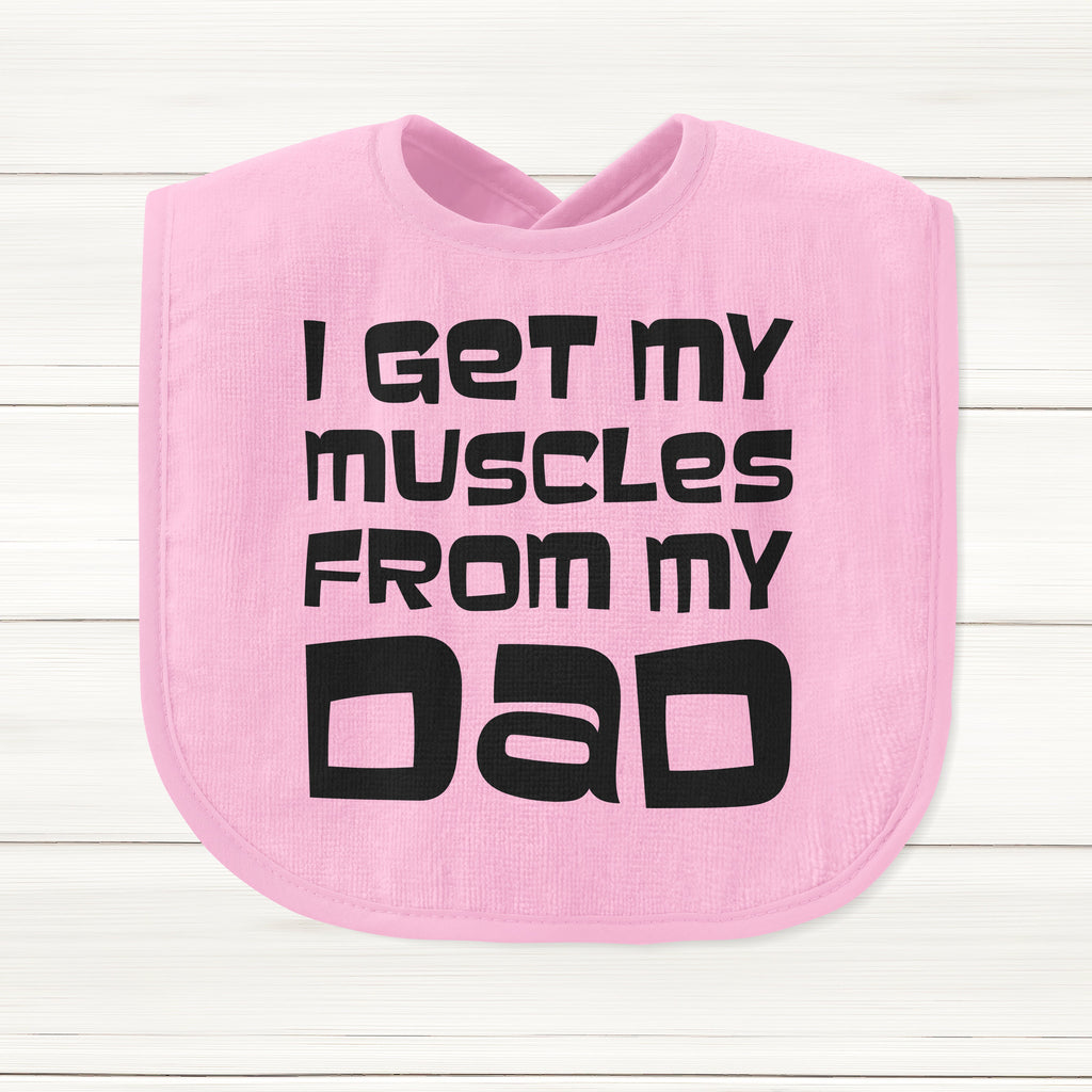 Get trendy with I Get My Muscles From My Dad Baby Bib - Baby Grow available at DizzyKitten. Grab yours for £6.45 today!