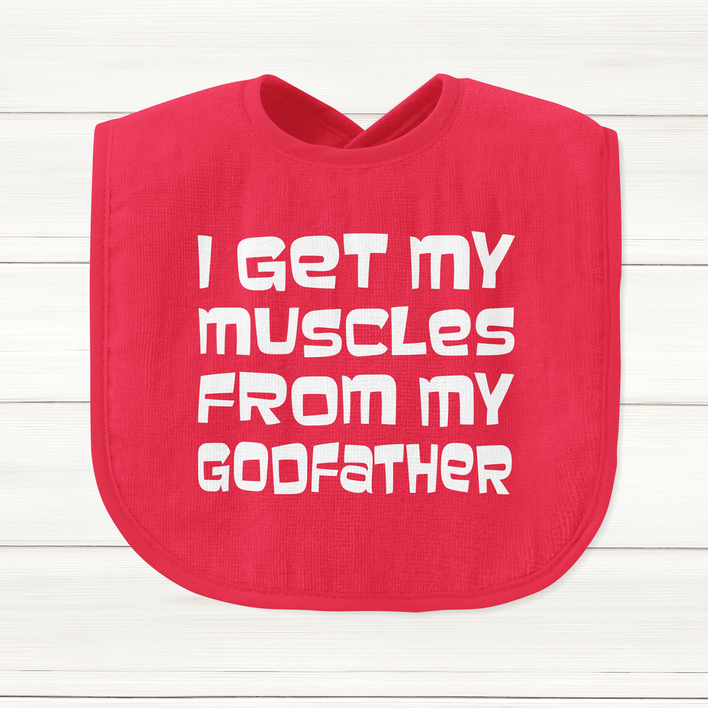 Get trendy with I Get My Muscles From My Godfather Baby Bib - Baby Grow available at DizzyKitten. Grab yours for £6.45 today!