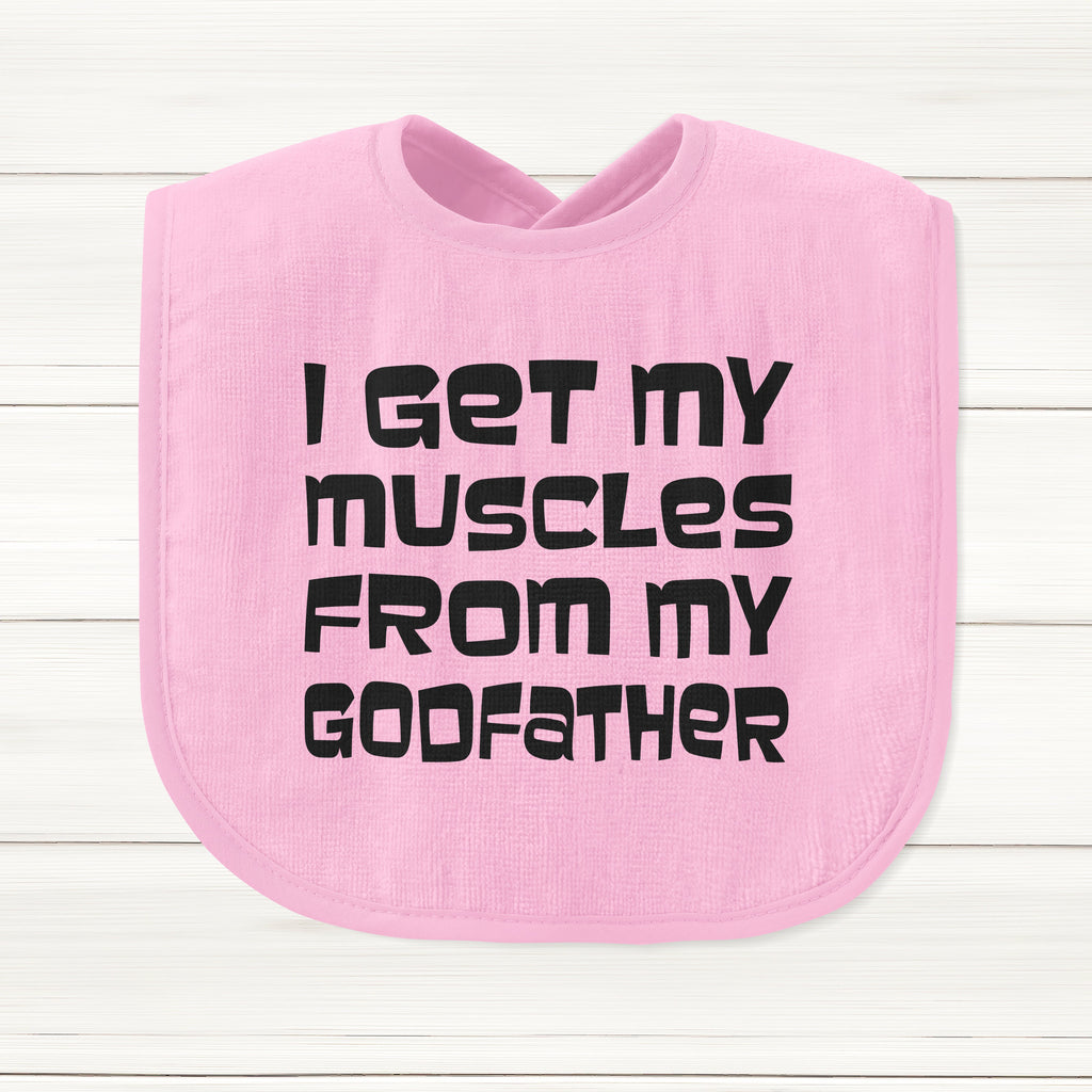 Get trendy with I Get My Muscles From My Godfather Baby Bib - Baby Grow available at DizzyKitten. Grab yours for £5.95 today!