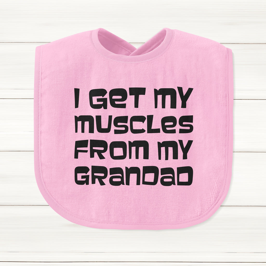 Get trendy with I Get My Muscles From My Grandad Baby Bib - Baby Grow available at DizzyKitten. Grab yours for £6.45 today!