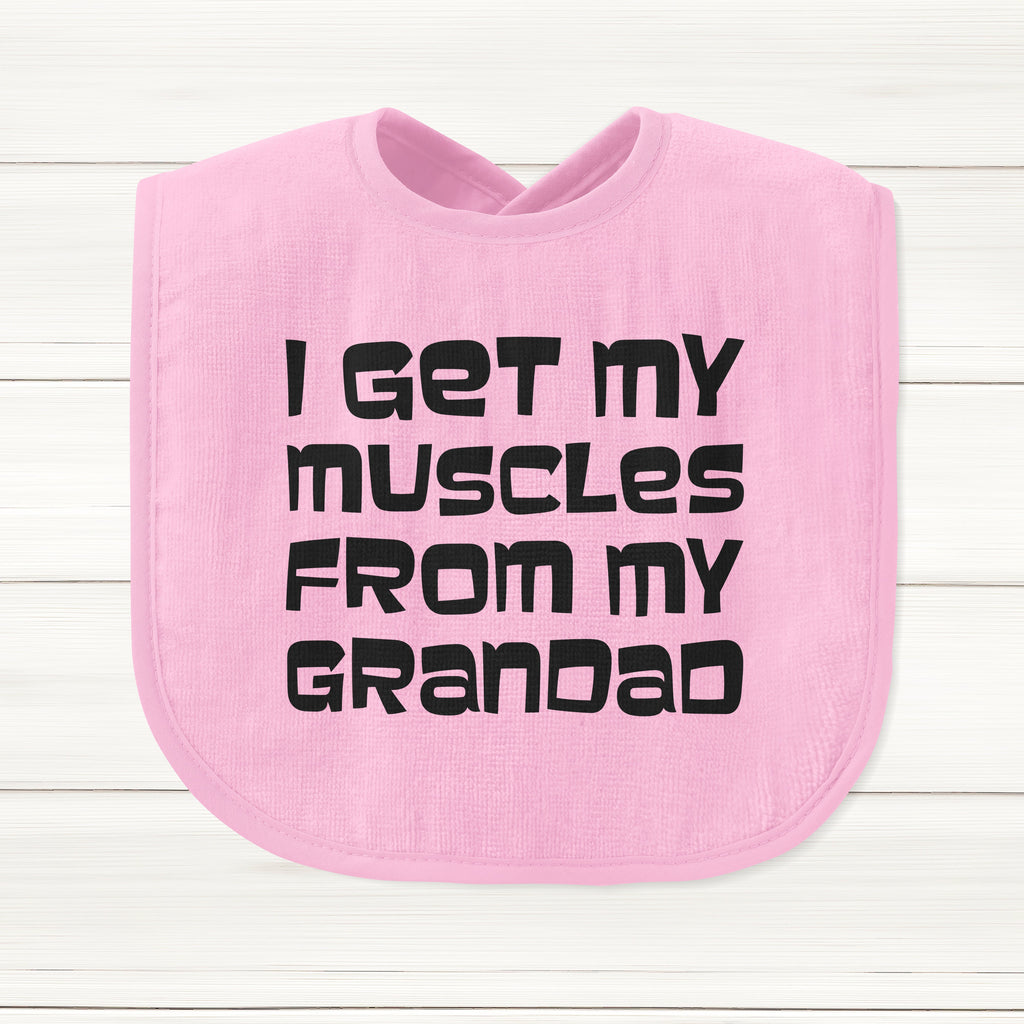 Get trendy with I Get My Muscles From My Grandad Baby Bib - Baby Grow available at DizzyKitten. Grab yours for £5.95 today!