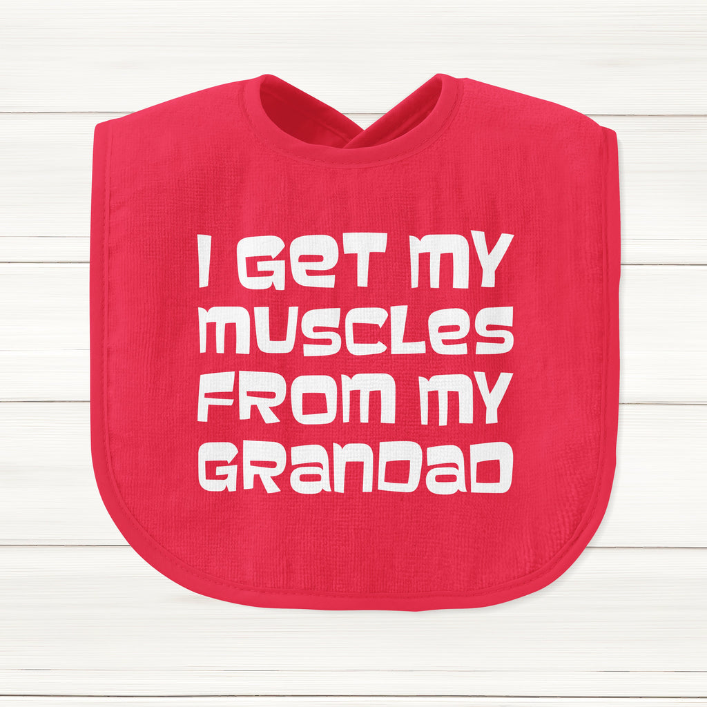 Get trendy with I Get My Muscles From My Grandad Baby Bib - Baby Grow available at DizzyKitten. Grab yours for £5.95 today!