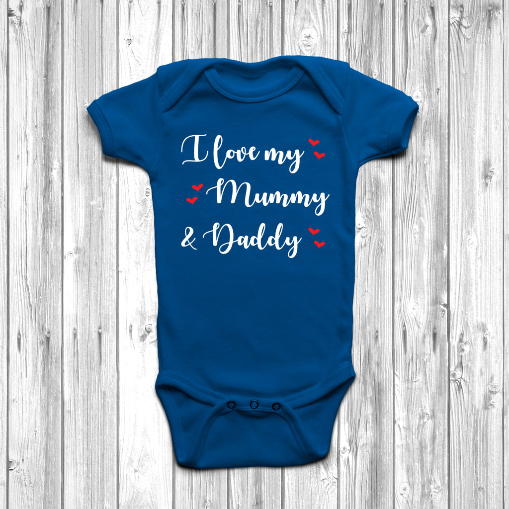 Get trendy with I Love My Mummy And Daddy Baby Grow - Baby Grow available at DizzyKitten. Grab yours for £7.95 today!