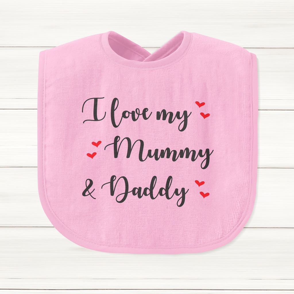 Get trendy with I Love My Mummy And Daddy Baby Bib - Baby Grow available at DizzyKitten. Grab yours for £7.45 today!