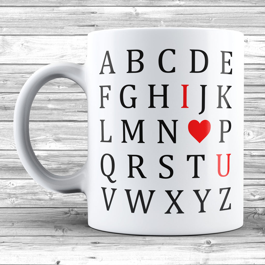 Get trendy with I Love You Alphabet Mug - Mug available at DizzyKitten. Grab yours for £8.95 today!