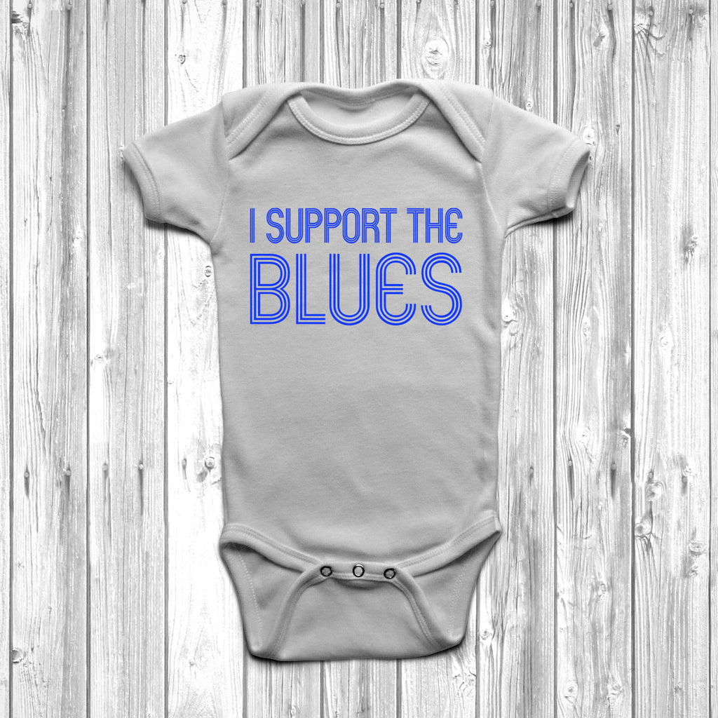 Get trendy with I Support The Blues Baby Grow - Baby Grow available at DizzyKitten. Grab yours for £8.45 today!