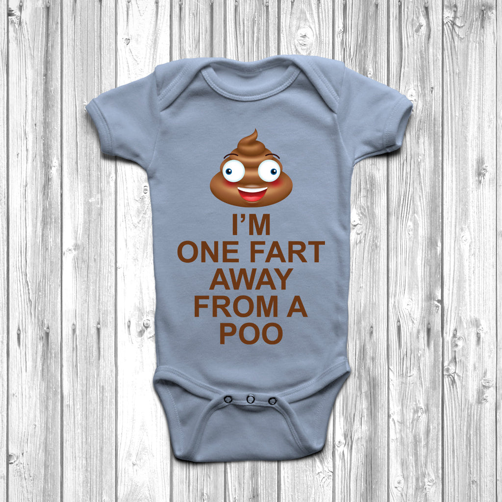 Get trendy with I'm One Fart Away From A Poo Baby Grow - Baby Grow available at DizzyKitten. Grab yours for £10.45 today!