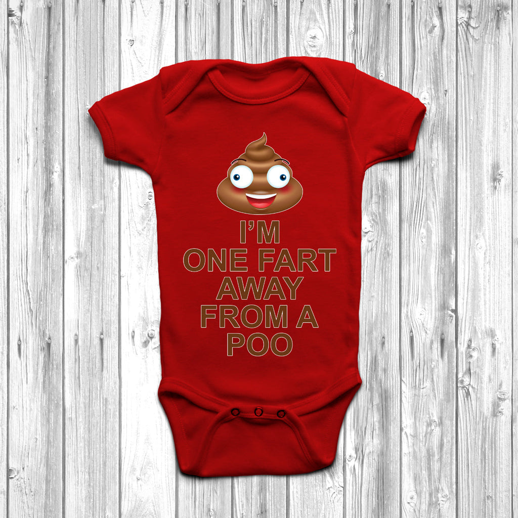 Get trendy with I'm One Fart Away From A Poo Baby Grow - Baby Grow available at DizzyKitten. Grab yours for £10.45 today!