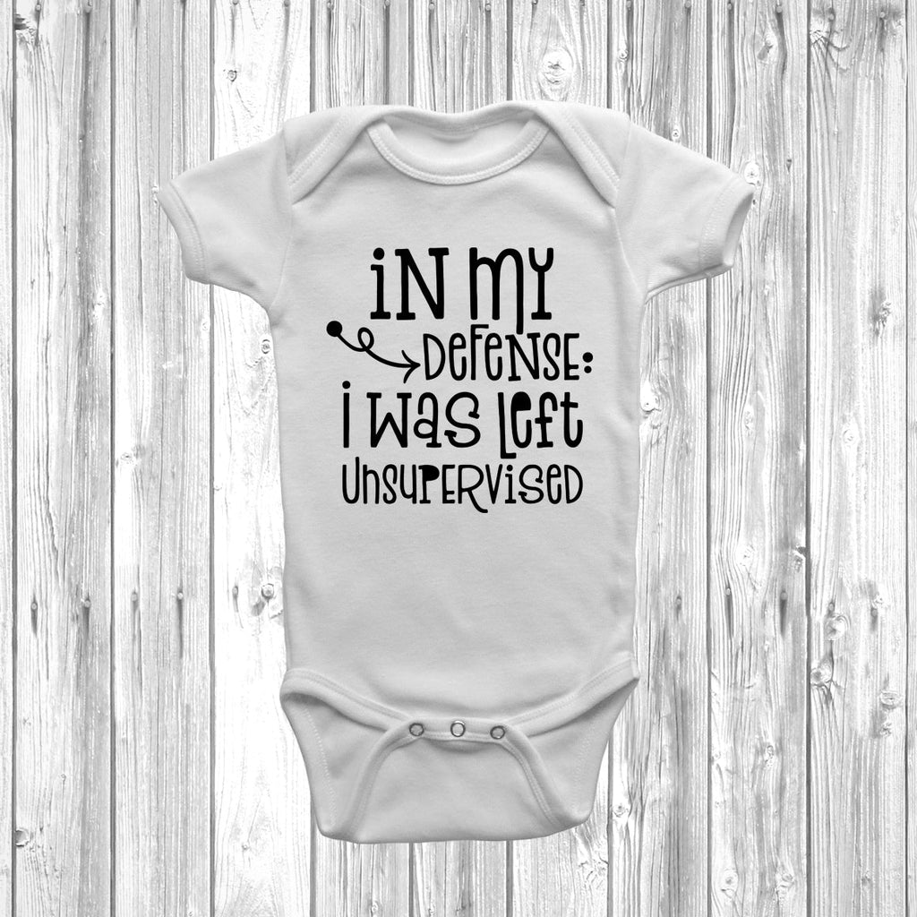Get trendy with In My Defense I Was Left Unsupervised Baby Grow - Baby Grow available at DizzyKitten. Grab yours for £8.45 today!
