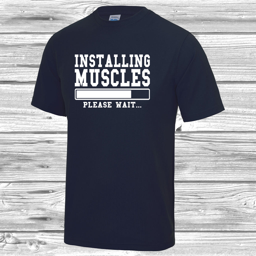 Get trendy with Installing Muscles T-Shirt - Activewear available at DizzyKitten. Grab yours for £9.99 today!