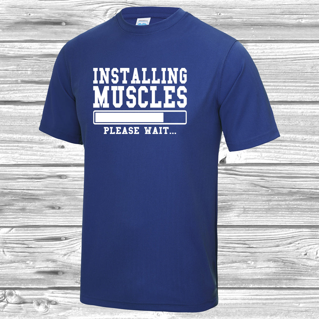 Get trendy with Installing Muscles T-Shirt - Activewear available at DizzyKitten. Grab yours for £10.49 today!