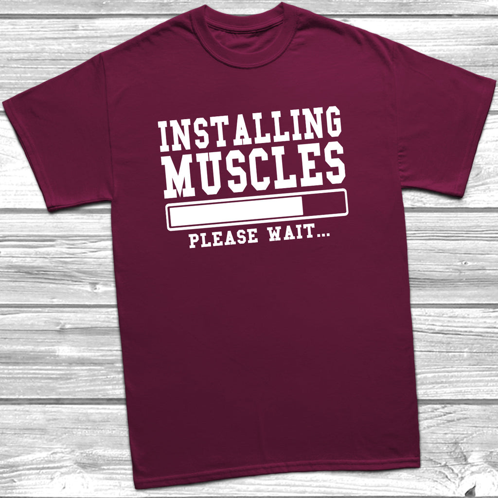 Get trendy with Installing Muscles T-Shirt - T-Shirt available at DizzyKitten. Grab yours for £9.49 today!
