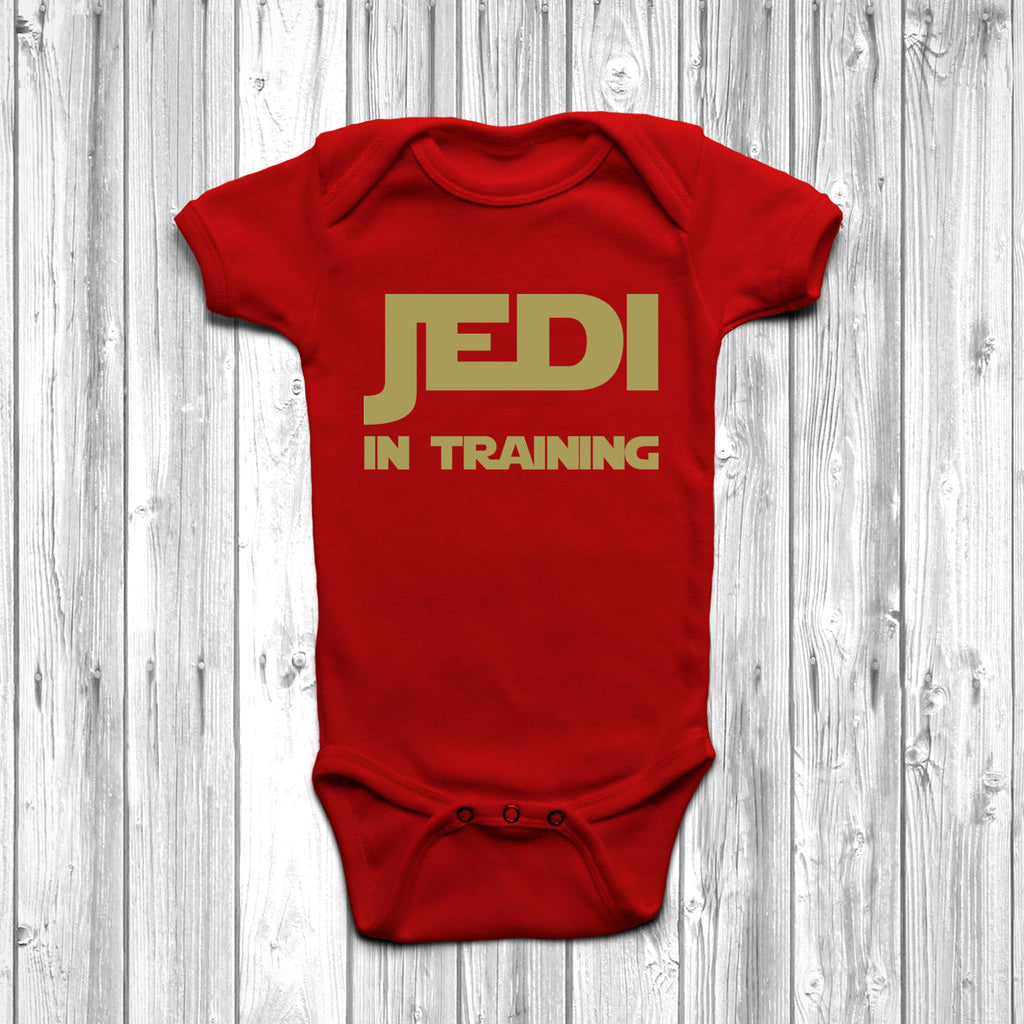Get trendy with Jedi In Training Baby Grow - Baby Grow available at DizzyKitten. Grab yours for £8.45 today!