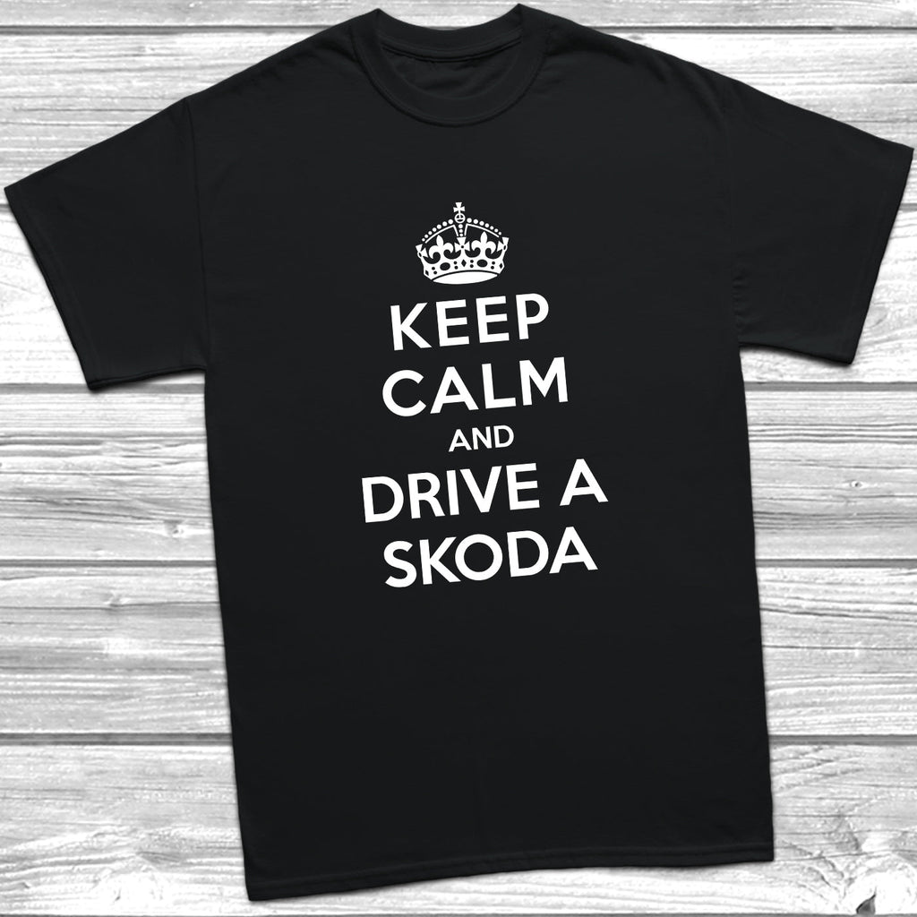 Get trendy with Keep Calm and Drive A Skoda T-Shirt - T-Shirt available at DizzyKitten. Grab yours for £10.99 today!