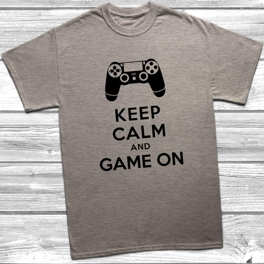 Get trendy with Keep Calm & Game On PS T-Shirt - T-Shirt available at DizzyKitten. Grab yours for £9.49 today!