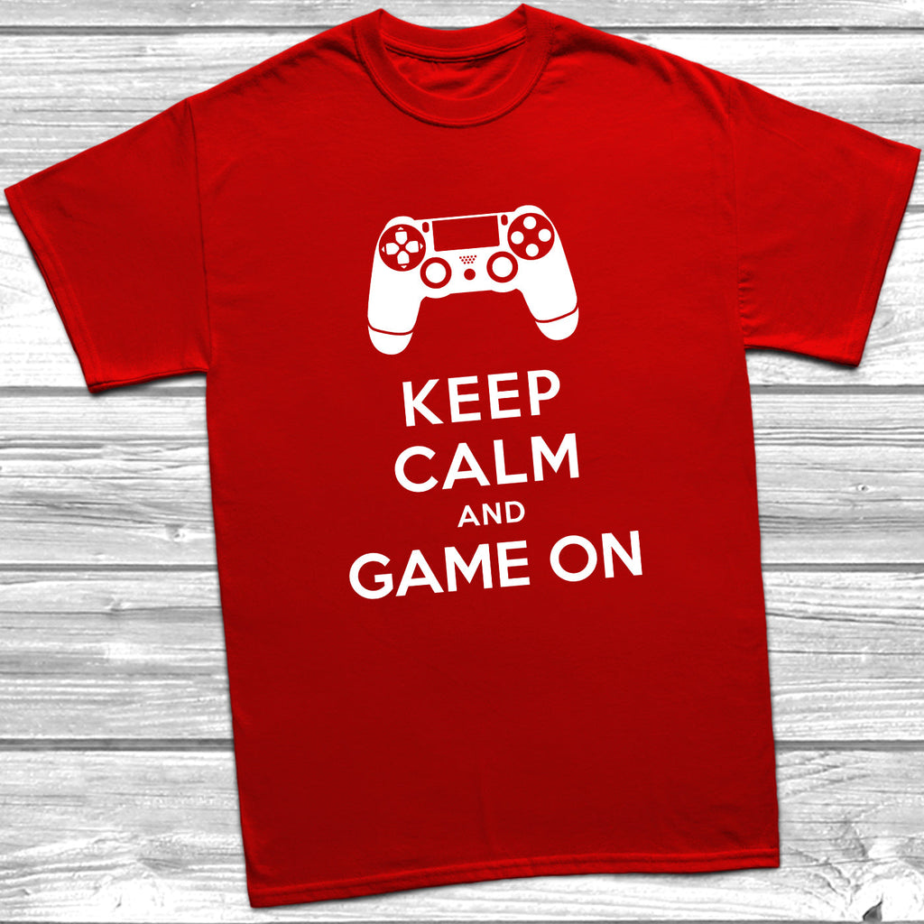 Get trendy with Keep Calm & Game On PS T-Shirt - T-Shirt available at DizzyKitten. Grab yours for £8.99 today!