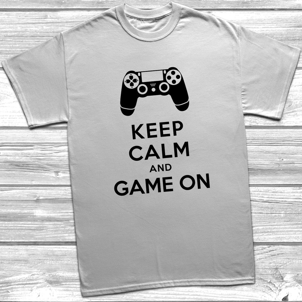 Get trendy with Keep Calm & Game On PS T-Shirt - T-Shirt available at DizzyKitten. Grab yours for £9.49 today!