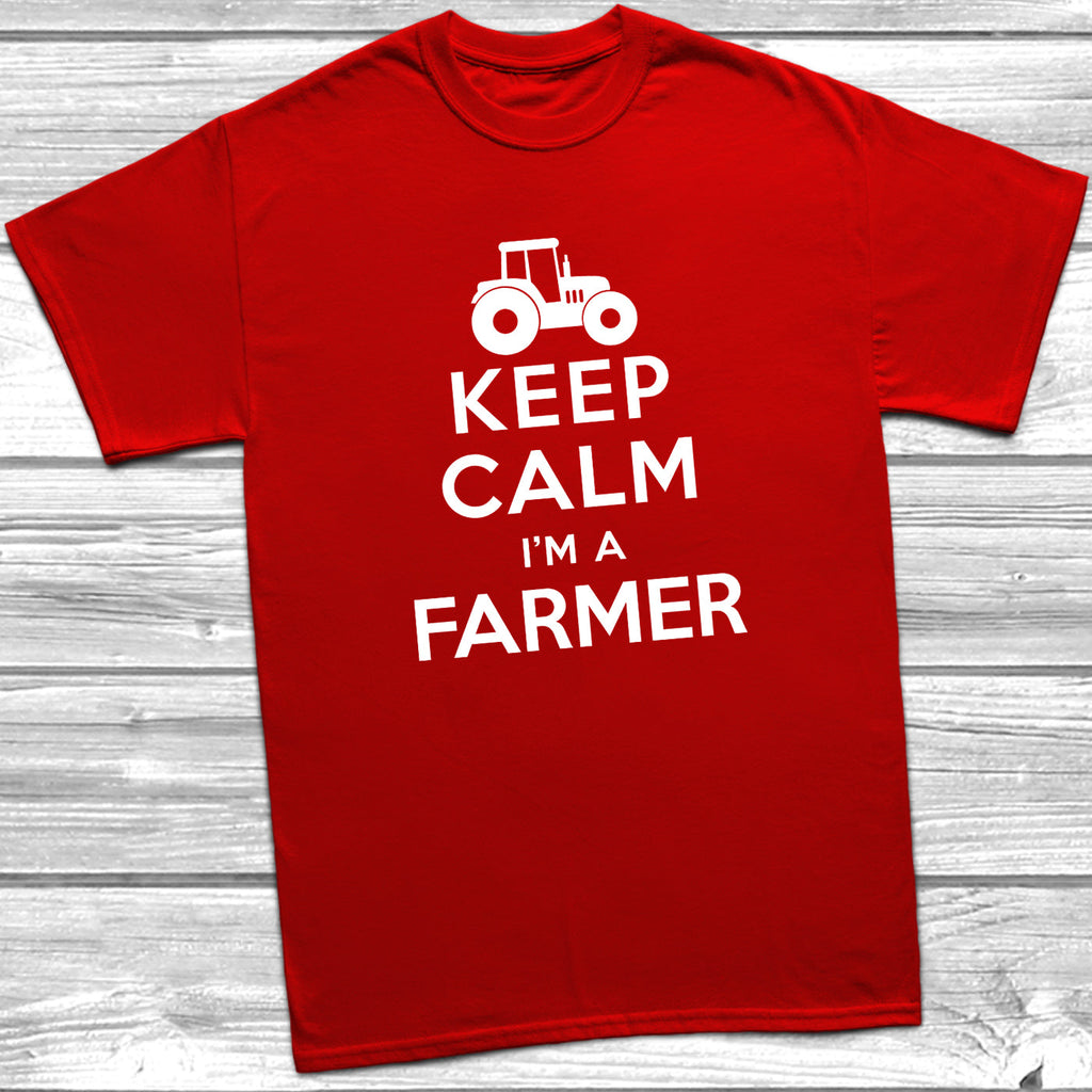Get trendy with Keep Calm I'm A Farmer T-Shirt - T-Shirt available at DizzyKitten. Grab yours for £10.49 today!