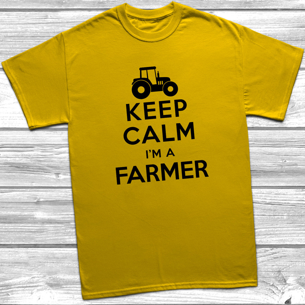 Get trendy with Keep Calm I'm A Farmer T-Shirt - T-Shirt available at DizzyKitten. Grab yours for £10.49 today!