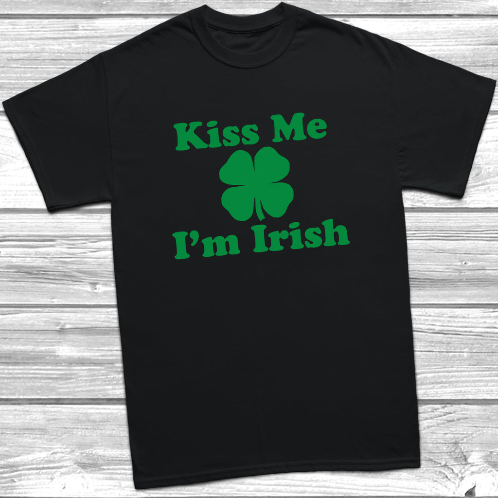 Get trendy with Kiss Me I'm Irish T-Shirt - T-Shirt available at DizzyKitten. Grab yours for £9.49 today!