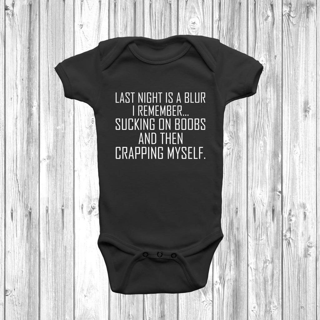 Get trendy with Last Night Is A Blur Baby Grow - Baby Grow available at DizzyKitten. Grab yours for £8.45 today!