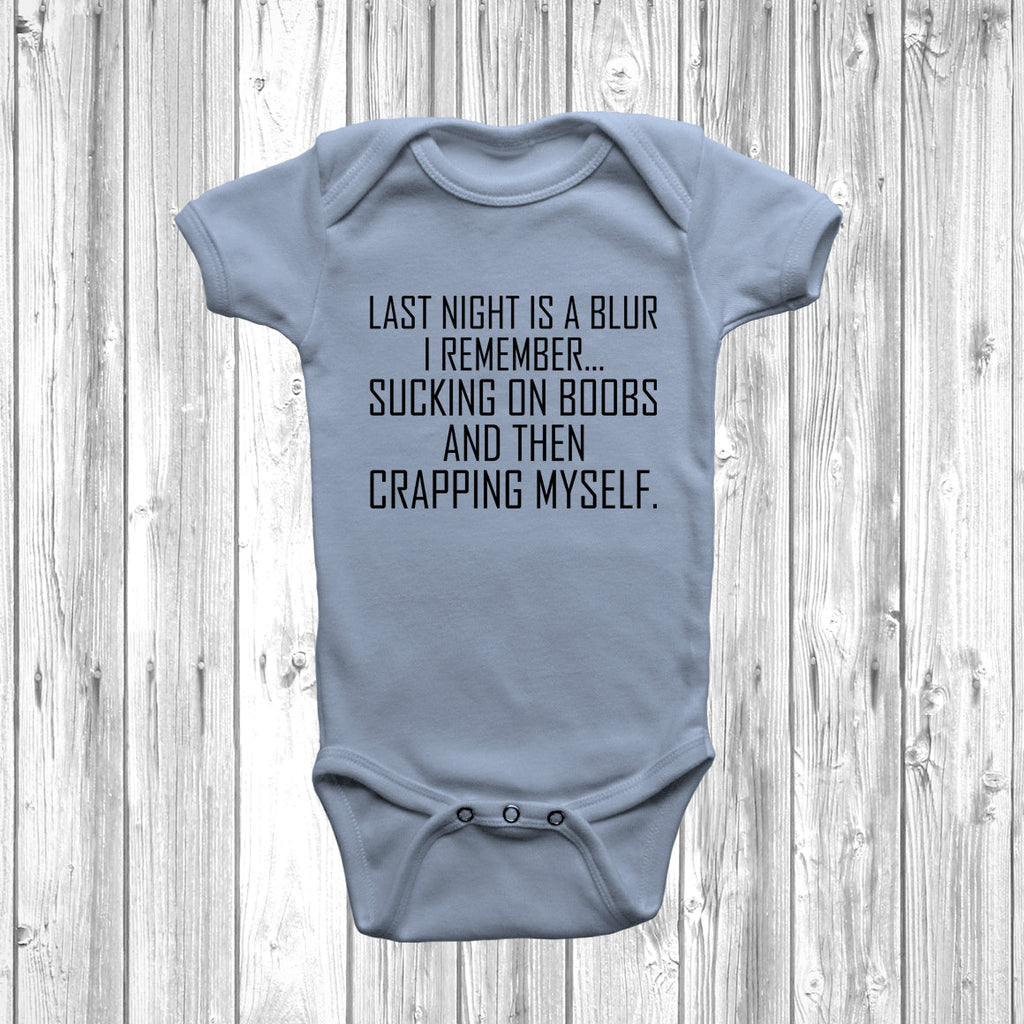 Get trendy with Last Night Is A Blur Baby Grow - Baby Grow available at DizzyKitten. Grab yours for £8.45 today!