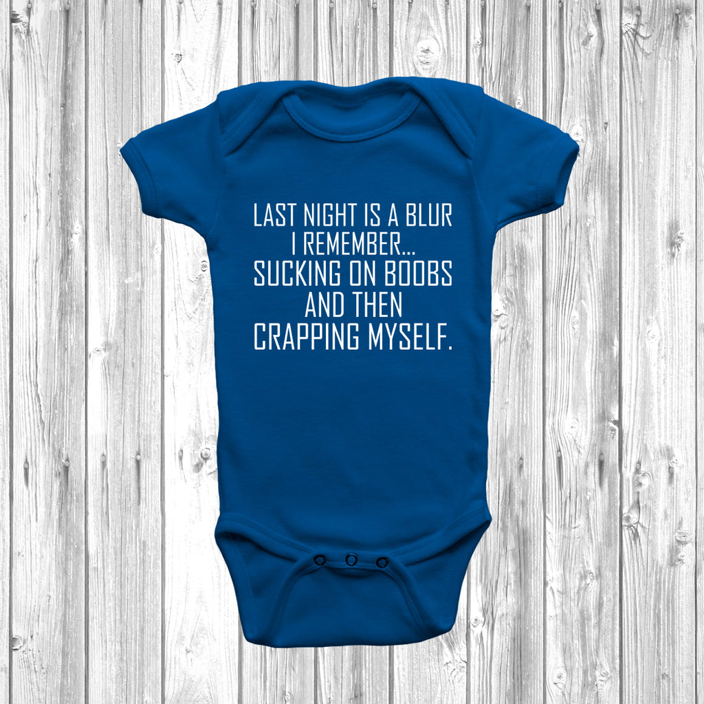 Get trendy with Last Night Is A Blur Baby Grow - Baby Grow available at DizzyKitten. Grab yours for £8.45 today!