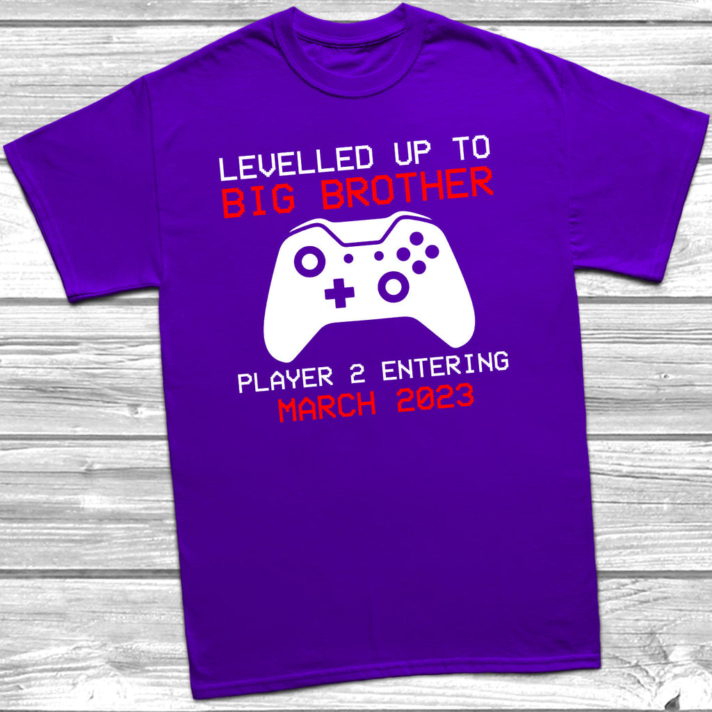 Get trendy with Levelled Up To Big Brother T-Shirt -  available at DizzyKitten. Grab yours for £10.45 today!