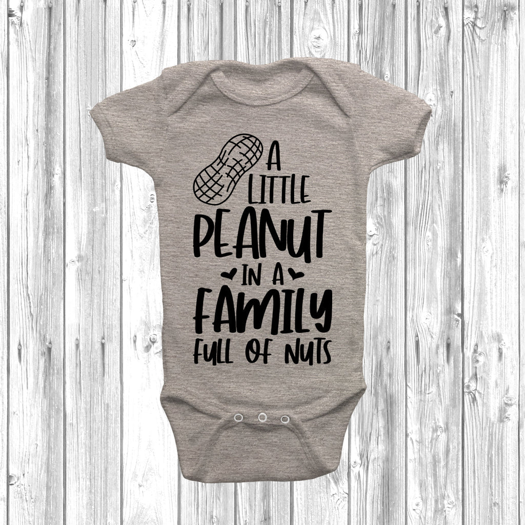 Get trendy with A Little Peanut In A House Full Of Nuts Baby Grow - Baby Grow available at DizzyKitten. Grab yours for £8.49 today!