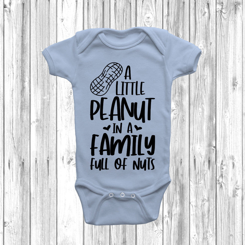 Get trendy with A Little Peanut In A House Full Of Nuts Baby Grow - Baby Grow available at DizzyKitten. Grab yours for £8.49 today!