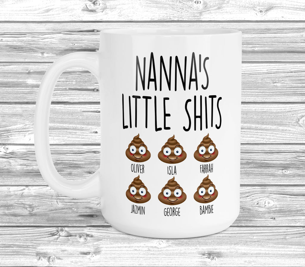 Get trendy with Personalised Little Shits 15oz Mug - Mug available at DizzyKitten. Grab yours for £13.49 today!
