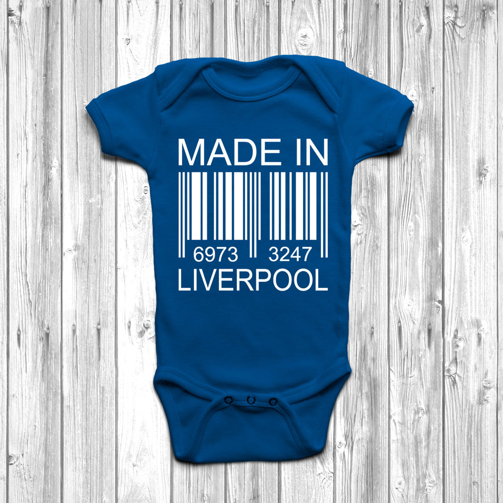 Get trendy with Made In Liverpool Baby Grow - Baby Grow available at DizzyKitten. Grab yours for £8.95 today!