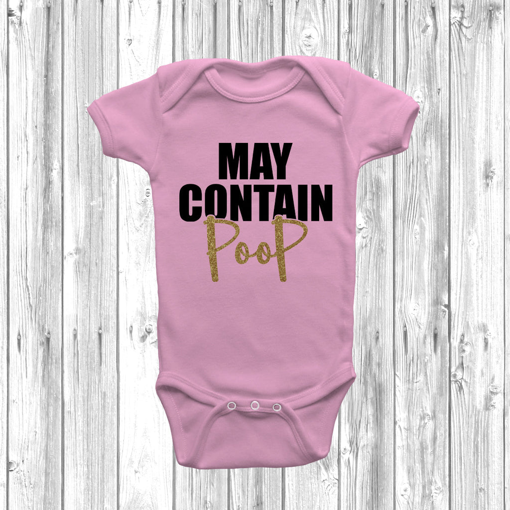 Get trendy with May Contain Poop Baby Grow - Baby Grow available at DizzyKitten. Grab yours for £8.99 today!